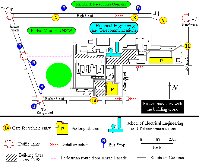 Finding your way to the School of Electrical Engineering and Telecommunications - UNSW
